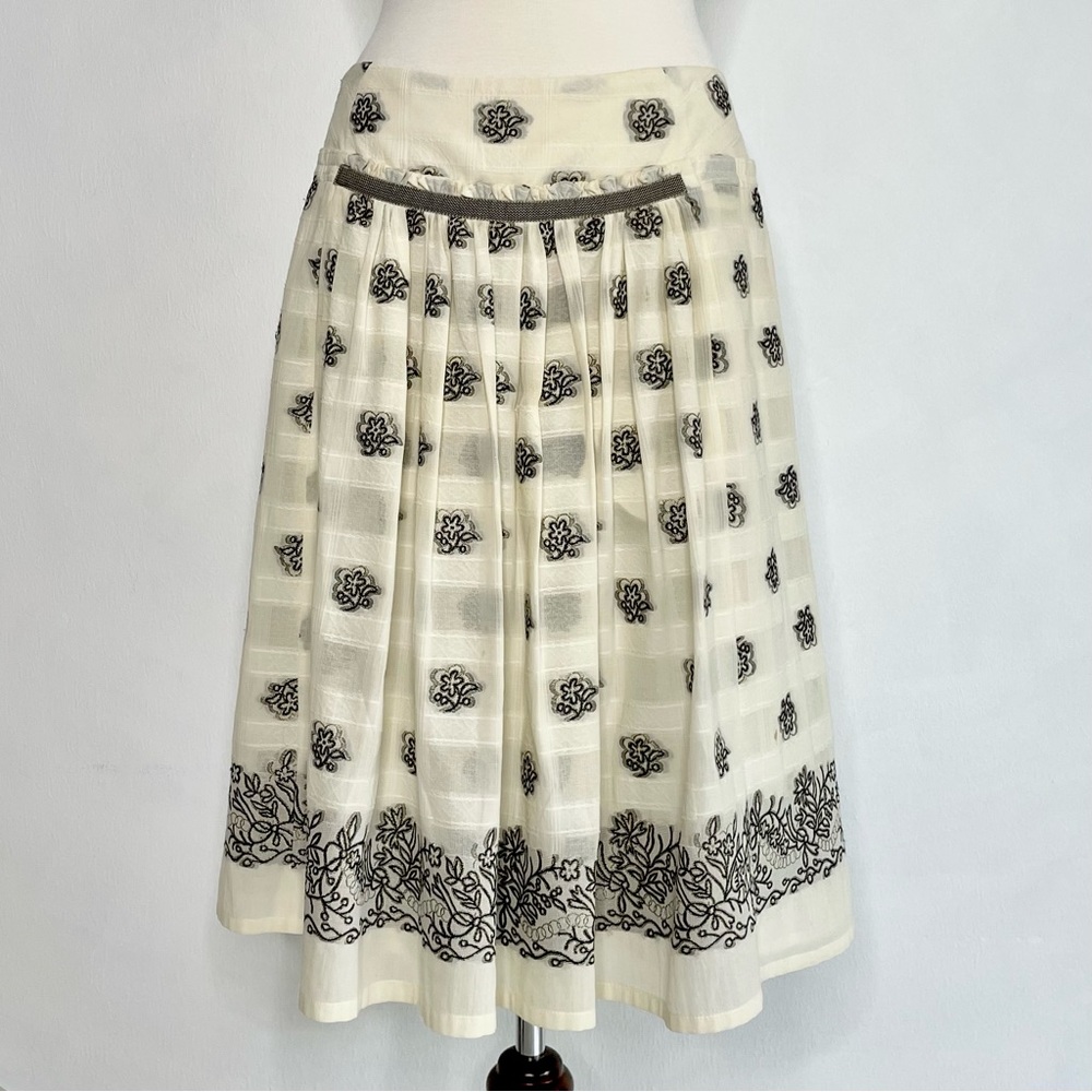 Etro Milano Embroidered Skirt, EU44